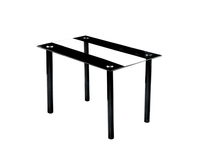 Meilleur choix : Ensemble de table à manger pour cuisine avec une table en verre et 6 chaises en cuir noir