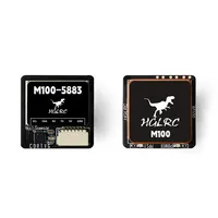 Module GPS HGLRC M100-5883 M10 avec boussole, antenne en céramique, indicateurs LED intégrés, 21x21mm, pour avion RC FPV longue portée, en métal