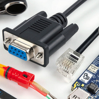 Câble adaptateur personnalisé DB9 femelle vers RJ45 8P8C RJ11 4P4C 1m Interface série RS232 Liaison de données non blindée en PVC