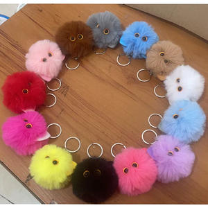 Llavero de peluche con cabeza de gato, adorable y esponjoso, colgante para bolso, adorno para llaves de coche, regalo pequeño, venta al por mayor, compra a granel - Product Image 6