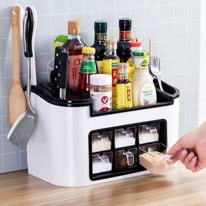 Organisateur d'accessoires de cuisine, étagère multifonction pour épices, rangement pour bouteilles de condiments, support pour outils et couteaux, fournitures de cuisine - Product Image 1