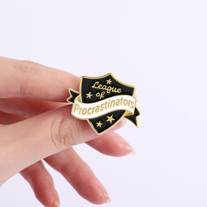 Épinglette en émail rétro de la <span class=keywords><strong>Ligue</strong></span> <span class=keywords><strong>des</strong></span> Procrastinateurs, broche en métal amusante, badge de revers, sac à dos, vêtements, bijoux, cadeau en gros - Product Image 4