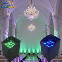 Lampu Par LED Baterai Tahan Air IP65 9x18W RGBWAUV Uplight Nirkabel dengan Remote IR untuk Pesta DJ dan Liburan