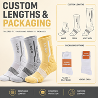 Chaussettes de sport en coton pour hommes au design premium, avec logo personnalisé, chaussettes athlétiques mi-mollet pour la course et le basketball