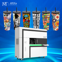 Printer Inkjet Silinder UV 360 Derajat Kecepatan Tinggi Baru, Kondisi Cetak Otomatis Penuh, Kualitas Tinggi untuk Kaleng Aluminium dan Kaca