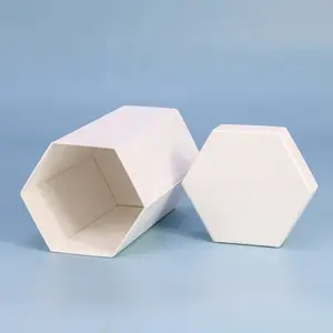 Wholesale Custom Flat Folding Polygon Package Box Gift Christmas Wedding Candy Hexagonal Cardboard Cylinder Packaging Paper Tube
