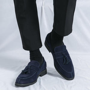 Nueva Colección Primavera 2026: Zapatos de Vestir de Talla Grande para Hombre, Antideslizantes, de Cuero, Estilo Beanie, Sin Cordones, Casuales, con Flecos - Product Image 2