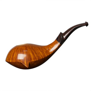 Muxiang Handmade Briar Smoking Pipe Bent Type 3mm Smoke Channel Solid Wood Tobacco Pipe - Product Image 5