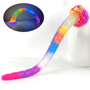 YOCY Vente en gros 16,9 pouces Long <span class=keywords><strong>Plug</strong></span> <span class=keywords><strong>anal</strong></span> <span class=keywords><strong>Licorne</strong></span> Fantastique Luminescent Dildo en silicone souple pour hommes et femmes - Product Image 1