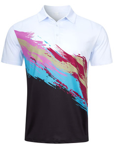 OEM 75% Polyester 25% Spandex quá khổ đồ họa đầy đủ trên tất cả các in thăng hoa thiết kế polo golf Áo sơ mi biểu tượng tùy chỉnh - Product Image 3