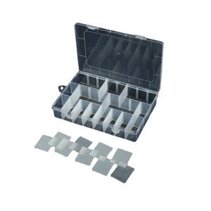 Caja de Almacenamiento de Plástico con Asa, 24 Compartimentos, Divisores Extraíbles, Tapa Transparente, Organizador para Joyas, Piezas Pequeñas y Medicamentos - Product Image 2
