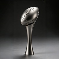 Trophée de rugby en métal durable pour sublimation, idéal pour les cadeaux promotionnels et les accueils lors de salons professionnels