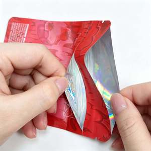 Custom Printed Mylar <b>Bags</b> 3.5g 7g 14g Smell Proof Child Resistant Ziplock <b>Packaging</b> <b>Bags</b> Holographic Die Cut Shaped Cookie <b>Bag</b> - Product Image 2