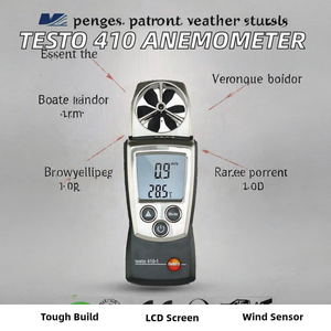 Testo 410-1 0560 4101 Anemômetro Sem Fio & Detector De Temperatura com Display LCD IP67 - Product Image 2
