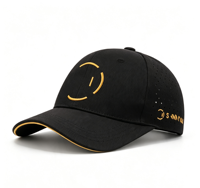 Casquette de baseball en polyester imperméable personnalisée avec broderie 3D et impression, vente en gros, casquettes de baseball à 6 panneaux avec logo patch pour hommes