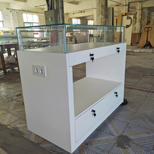 Retail Store Light Glass Cabinet Shopping Mall Glasses Jewelry Display Stand Custom Perfume Glass Display Cabinet