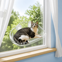 Hamac mural portable pour chat avec ventouses – Lit suspendu toutes saisons pour animaux de compagnie