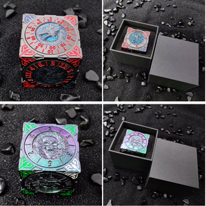 Ensemble de dés en métal de style <span class=keywords><strong>vintage</strong></span> à succès, dés multifonctionnels à gravures thématiques pour les joueurs de RPG et les collectionneurs - Product Image 6