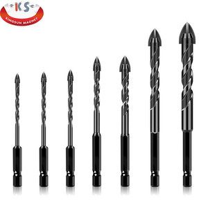 Carbide Tipped Hex Shank Khoan Bits <span class=keywords><strong>4</strong></span> cắt cạnh cho Cross Hex cho đá cẩm thạch thủy tinh gốm sứ gạch cắt - Product Image 2