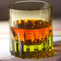 Gelas Kristal Edo Kiriko Desain Japandi Motif Bunga Cangkir Tumbler Whisky 6 Warna Wine Whiskey