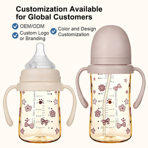 OEM Baby <b>Bottle</b> Sippy Cup BPA Free PPSU Material Cartoon Pattern 0-12 Months Multi-Use for <b>Milk</b> Water - Product Image 2
