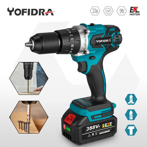 Taladro <span class=keywords><strong>Percutor</strong></span> Eléctrico Inalámbrico 3 en 1 de 18 V, Taladro <span class=keywords><strong>Percutor</strong></span> Inalámbrico, Destornillador Eléctrico para Batería de Litio, Herramientas Eléctricas para el Hogar - Product Image 2