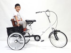 Triciclo Plegable de Acero de Tres Ruedas Personalizado para Adultos, Triciclo Familiar Ligero con Pedales Ordinarios - Product Image 6