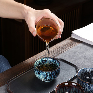 36 styles de tasses à thé chinoises en céramique Jianzhan, glaçure Tenmoku, 100 ml, faites à la main, artistiques, fantaisie, pour le thé ou le café - Product Image 3