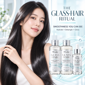 Set Ligero Coreano para el Cuidado del Cabello: Champú, Acondicionador, Sérum con Ceramida y Proteína de Arroz para un Brillo Sedoso y Puntas Suaves, Cabello con Efecto Cristal - Product Image 1