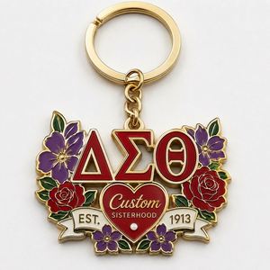 Porte-clés personnalisés pour sororités, pendentifs lettres grecques, souvenirs universitaires et de campus - Product Image 3