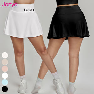 Janya, ropa deportiva con logotipo personalizado, pantalones cortos deportivos de cintura alta, falda de secado rápido, línea A, bolsillo trasero, 2 en 1, falda de tenis de Golf de talla grande - Product Image 5