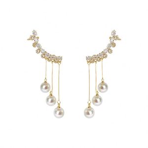Personality Fashion Design Zircon <b>Earring</b> for Women Light Luxury Celebrity Temperament Tassels Pearl <b>Earring</b> Jewelry - Product Image 6