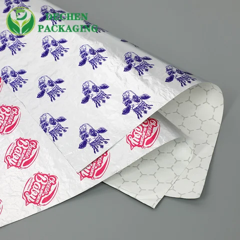 Papier d'isolation alimentaire de papier d'aluminium de hamburger