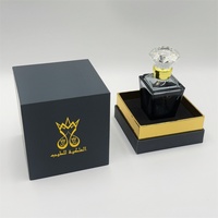 Individuelles Logo Schwarze Starre Papier-Quadratbox für Attar-Parfümflaschen mit Schultergriff und EVA-Schaumstoff für Parfüm- und Kerzenverpackungen