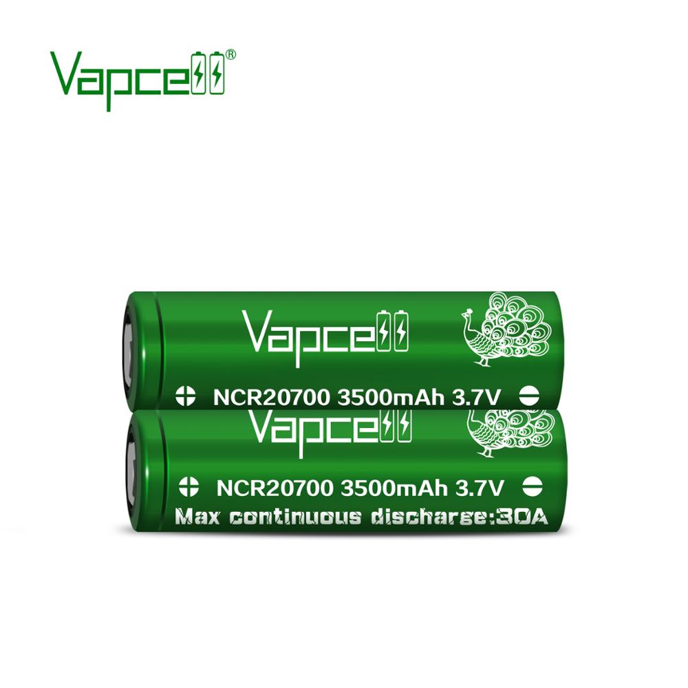 20700 Size Rechargeable Lithium Akku Green Vapcell 3500mah