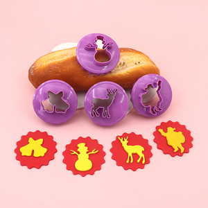 4 cái hai mặt giáng sinh Cắt Bánh Quy Tự Làm mô phỏng nướng trang trí đặt bánh khuôn ép nhựa kim loại cung cấp trực tiếp - Product Image 4