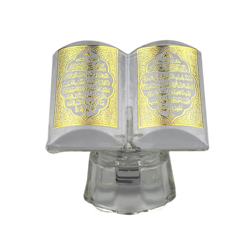 Hochwertige Kristall religiöse Produkte Kristall Koran Buch Modell für islamische Geschenk