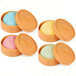 Nouveau jouet anti-stress populaire en forme de boulette de raviolis en peluche extensible, petit jouet anti-stress en forme de pain vapeur pour enfants et adultes - Product Image 5