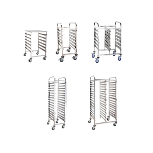 Linkrich dayanıklı iki katmanlı paslanmaz çelik mutfak arabası çok fonksiyonlu gıda servis arabası çanak koleksiyonu oteller restoranlar - Product Image 3