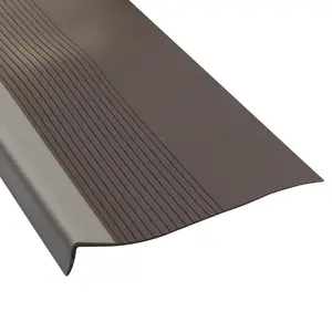 Multiple Color Rubber Vinyl Stair Treads Non-slip Class B1 Fire Rating Rubber Stair Step Tread