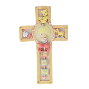 <strong>Precious</strong> <strong>Moments</strong> Resin Jesus Loves Me Cross Girl First Communion Gifts - Product Image 1