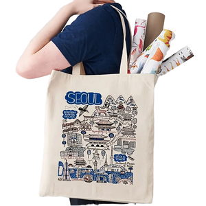 Grand sac à bandoulière fourre-tout en toile réutilisable écologique pour les voyages d'été à la plage et les achats quotidiens en été - Product Image 6