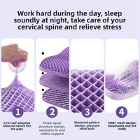Oreiller rond en TPE à grille, lavable, pour adulte, sommeil profond, nouveau soutien cervical, rafraîchissant, sans pression, pour chambre à coucher domestique, personnalisable