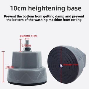 Vendita Diretta dalla Fabbrica: Base Universale per Lavatrici Completamente/Semi-automatiche con Piedini Antiscivolo, Antivibrazione e Antismontaggio - Product Image 3