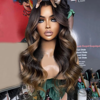 Perruque Lace Front 5x5 Transparente Sans Colle Effet Body Wave Couleur Blonde Mèches Cheveux Humains Vierges Vietnamiens Bruts Qualité Usine