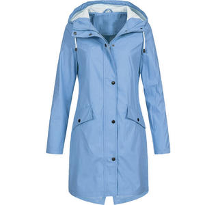 Jumper Veste d'extérieur mi-longue pour <span class=keywords><strong>femme</strong></span> Manteau coupe-vent avec cape <span class=keywords><strong>de</strong></span> <span class=keywords><strong>pluie</strong></span> pour l'escalade pour le voyage - Product Image 3