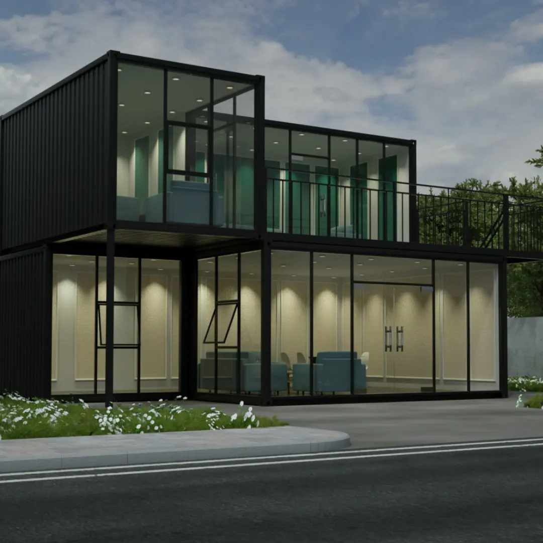 디자인 가벼운 강철 조립 구조 휴대용 컨테이너 사무실 20ft 40ft 고급 주택 모듈러 하우스 Casas Prefabricadas De Luj