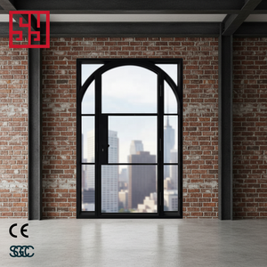 लोहे फ्रेंच दरवाजा लोहे आधुनिक प्रवेश द्वार स्टील बाहरी दरवाजा - Product Image 5