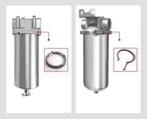 High Pressure 10 Inch 20 Inch Stainless Steel 304 Housing Water Pre Filter Liquid Treatment System Water Filter