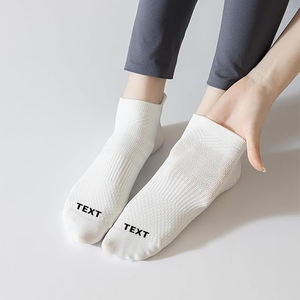 LIVRE DESIGN & MOCK-UP Logotipo Personalizado Cor Sólida Tornozelo Algodão Grip Antiderrapante Yoga Pilates Sock Anti Slip Personalizado Yoga Meias para As Mulheres - Product Image 2